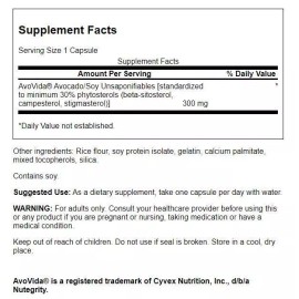 Swanson AvoVida Maximum Strength Capsules, 300 mg, 60 Count
