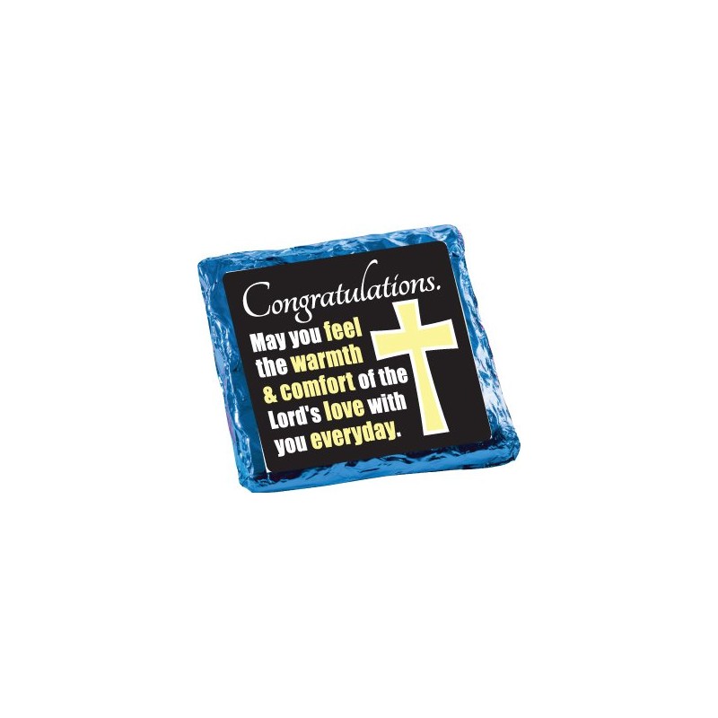 COMMUNION / CONFIRMATION - CHOCOLATE COVERED GRAHAM CRACKERS with MESSAGES
