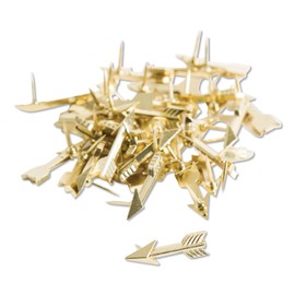 U Brands Metal Arrow Push Pins, Gold, 36-Count (3083U06-24)