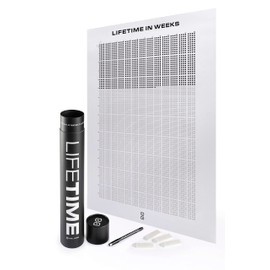 LifeTime 4000 Weeks Poster Memento Mori Your Life in Weeks Wall Calendar - Classic US Edition, Medium Size