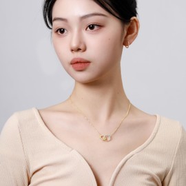 Mesaro Women's Popular Necklace, Cross Pendant, Cute, Hypoallergenic, Silver, Simple, Chain, Zirconia, Casual, Elegant, Adjustable, Women's, Sparkling Gift, Gold, Birthday Gift, Copper