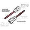 sourcing map 8mm Ball End Hex Bit Socket 1/2" Square