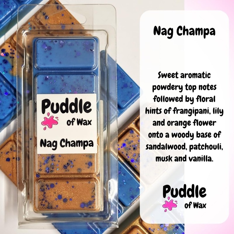 Puddle of Wax - Nag Champa Soy Wax Melt Snap