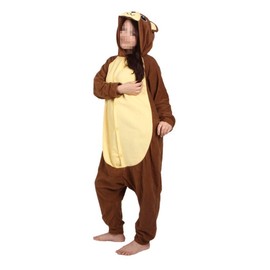 WOTOGOLD Animal Cosplay Costume Bear Unisex Adult Pajamas Brown, Medium