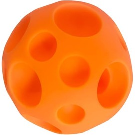 Interactive Treat Ball with Large Hole - Durable Chew Toy for Dispensing Treats and Promoting Active Play for Dogs, Pigs, Rabbits, and Other Pets (Orange)