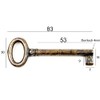 Patina 3004/53.01 Furniture Key Antique Style Furniture Bronzed Replacement Key