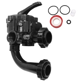 SP0710X62 Multiple port Valve Compatible with Hayward S210S, S244S, & S310S Series Sand Filters for 1-1/2-Inch Control Valve Assembly，Black