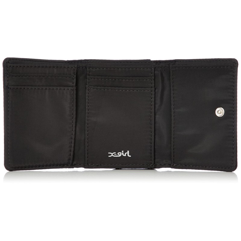 X-Girl 105213054013 Women's Wallet TRI-FOLD WALLET, Black