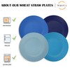 Wrova Wheat Straw Dinner Plates 10 Inch Unbreakable Set of