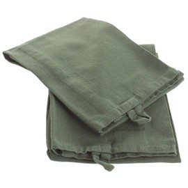 MACOSA SA01958 Tea Towels Set of 2 100% Cotton Linen Look Green 70 x 50 cm Design Kitchen Towels Washable Tumble Dry Towel