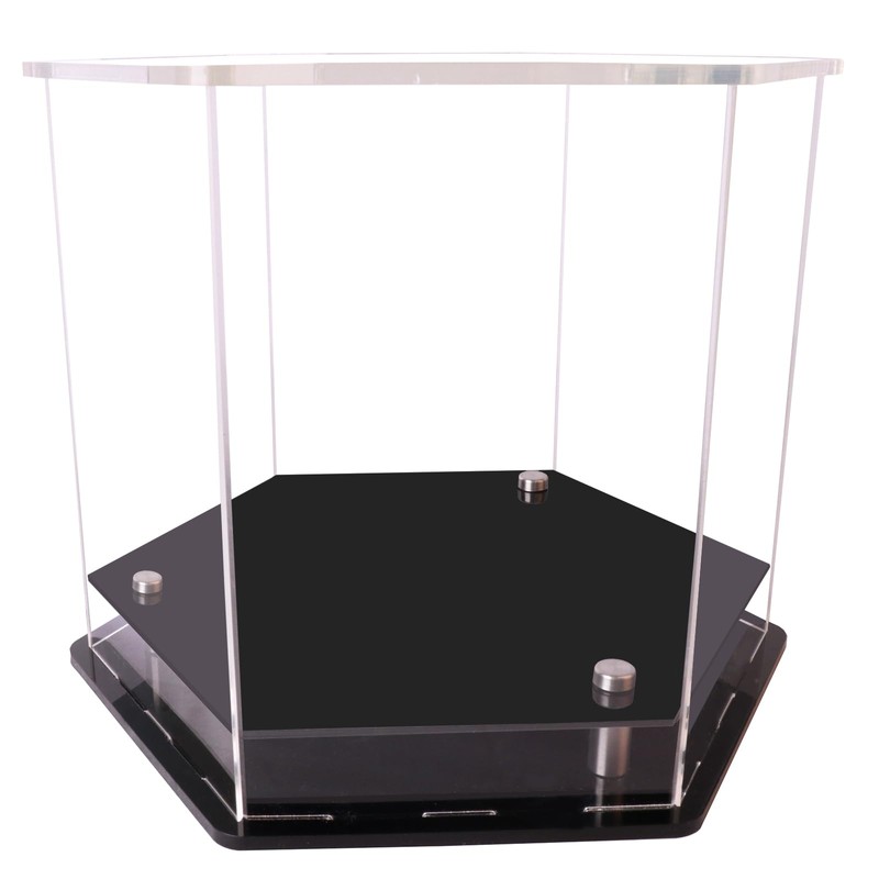 Hat Display Case,Baseball Cap hat Box,Hexagons Clear Acrylic Display Case