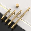 Amerdeco 10 Pack Champagne Bronze Cabinet Pulls, 3.75 Inch(96mm) Hole