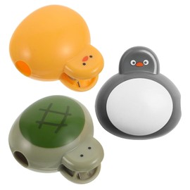 Tapa Protectora para Cepillo de Dientes de Viaje 3 Piezas Plástico Resistente Diseño Animales (patito, Tortuga, Pingüino) Portátil para Cuidado Bucal y Uso Infantil