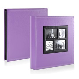 Ywlake Photo Album 4x6 500 Pockets Photos, Extra Large Capacity Family Wedding Picture Albums Holds 500 Horizontal and Vertical Photos Purple