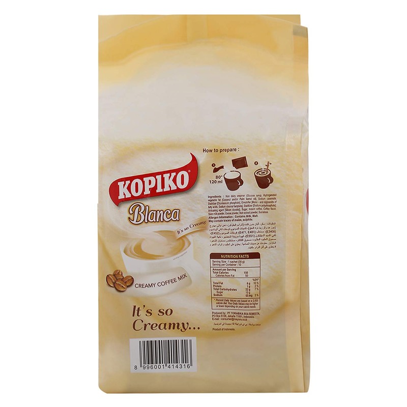 Kopiko Blanca 3 In 1 Creamy Coffee Mix (10 Sachets