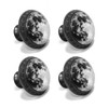 Artinhand 4 Pack Moon Kitchen Cabinet Knobs Round Drawer Pulls