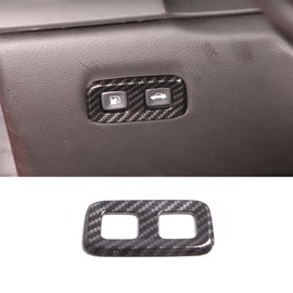 Trunk Switch Button Cover Trim Compatible with Chevy Corvette C6 2005-2013, Tailgate Switch Button Cover Trim, Inner Rear Trunk Switch Panel Trim Frame Accessories (Carbon Fiber Pattern)