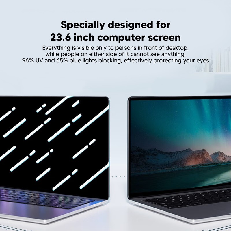 Computer Screen Protector Easy Mounting Double Sided Anti Glaring Eye