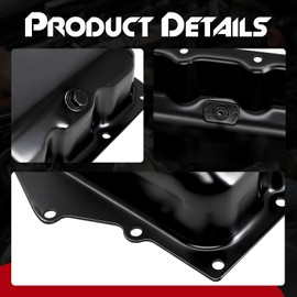 Transmission Oil Pan with Drain Plug & Gasket, Compatible with Chrysler Pacifica 200 Sebring Town Country & Dodge Avenger Journey Grand Caravan, 62TE 6-Speed Automatic Transmission Replace# 265-833