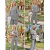 FMEYOA 2 Piece Postpartum Nursing Pajamas Set Casual Grey Maternity