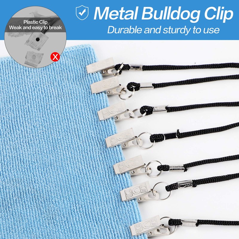Inovat Pack of 6 Pcs Adjustable Napkin Clip Lanyard Neck