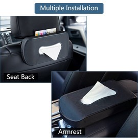 FMS Multifunctional Car Tissue Box With Card Slot Car Back Seat Headrest Hanging Tissue Holder Case Box