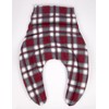 Neck Pillow with Back Section Flannel Checked Red Cherry Stone