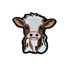 Cow Patch – Cute and Realistic Embroidered Farm Animal Applique for Jackets, Backpacks, Hats, Bags, and DIY Craft Projects