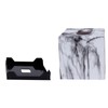 Tissue Box with Marble Printing Square Toilet Paper Holder for
