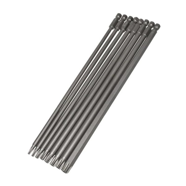 8 Pack of 200mm 7.9" Magnetic Long Reach Security Torx