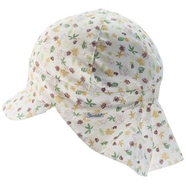 Sterntaler Boys Peaked Cap with Neck Protection and Ties, Beige (Ecru), ecru