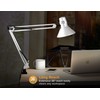 Bostitch Office VLF100-WHT Swing Arm Desk Lamp with Clamp Mount,