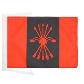 Falange Española de las JONS Flag 18'' x 12'' cords - Falangists SMALL flags 30 x 45cm - Banner 18x12 in - AZ FLAG
