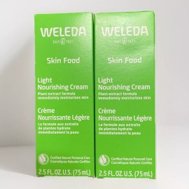 Weleda Skin Food LIGHT Nourishing Cream 2.5 fl oz/75ml  (Pack 2) Exp 9/2026