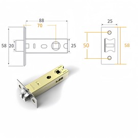 TOP-VIGOR Door Padlock 5 Inch Stainless Steel Heavy Duty Shed Lock Door Lock Gate Security Lock Hinge for Interior Exterior Door Cabinet 1 Piece