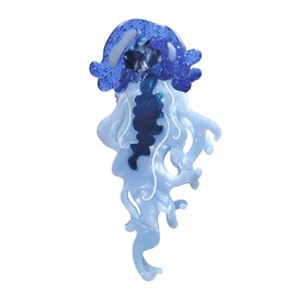 Novelty Ocean Jellyfish Hair Clips,Cellulose Acetate Hair Clips,Big Claw Clips for Girl,Hair Accessories,Blue