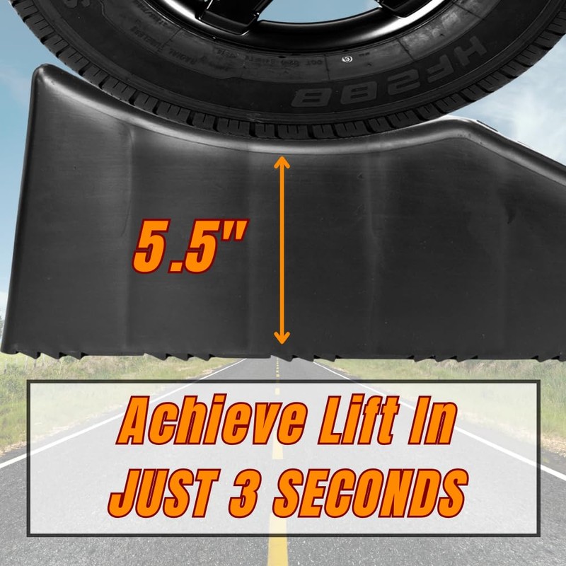 CARAVANTURE Flat Tire Changing Ramp – Heavy Duty Roadside Aid