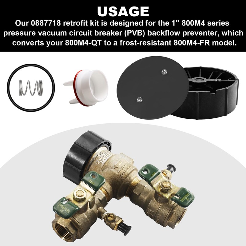 800M4 1" Pressure Vacuum Breaker Vent Float Kit Replacement for