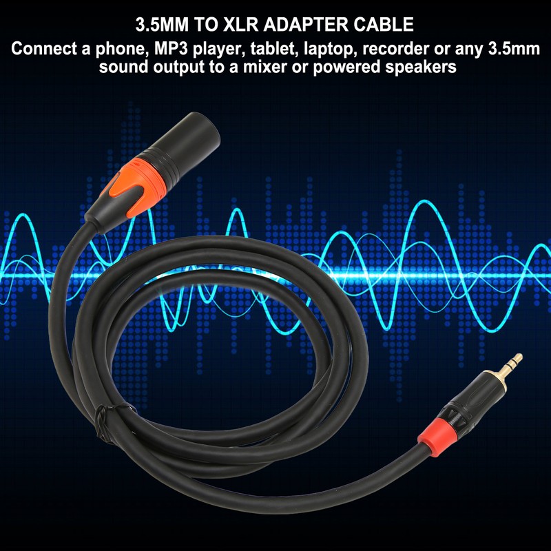 3.5mm to XLR Adapter Cable Mini Jack Aux to XLR