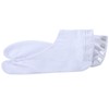 Unisex Broadcloth Split - Toe "Tabi" Socks, White, 4 Clasps,