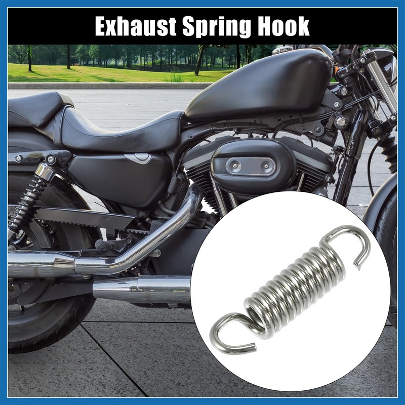 A ABSOPRO Motorcycles Universal Exhaust Pipe Spring 43mm 1.7" Stainless