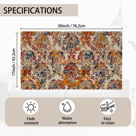 TUBAMQ Welcome Boho Doormat Indoor Outdoor Patio Boho Vintage Ethnic Door Mats Non-Slip Entrance Mat for Home,Outside Entry,Yard,Floor,Patio 17x30INCH