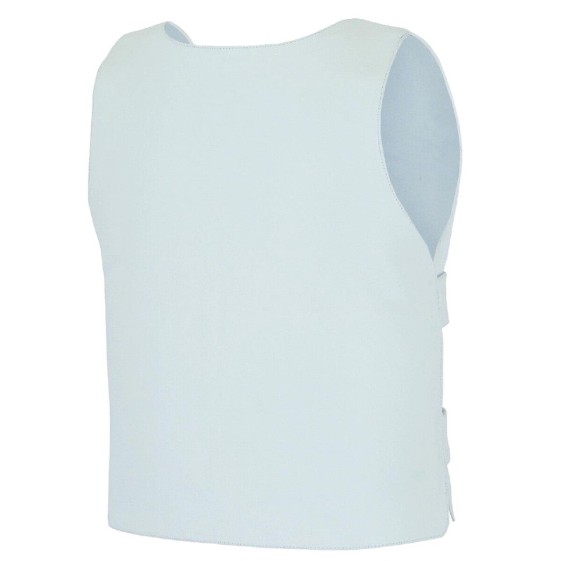 White Women Bullet Proof style Leather Motorcycle Vest for bikers