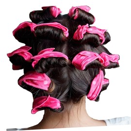 Outanaya 24pcs Sleep Sponge Hair Rollers Non-Damaging Curler Tool for Easy Styling for Hair Types Multi-Color for Nighttime Use