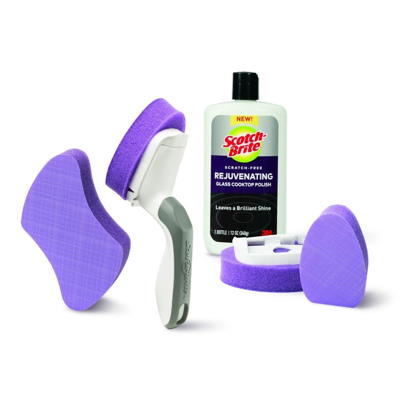 Scotch-Brite Glass Cooktop Pads, Scratch-Free & Non-Abrasive Scrubbers for Glass