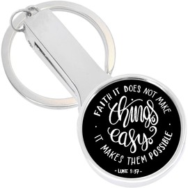 Faith Makes Things Possible Purse Hanger with Keychain