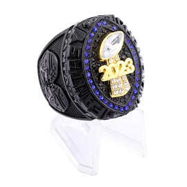 2023 Fantasy Football Championship Trophy Ring Award Prize Sport MVP Winner FFL League Champion Ring (size 12, ring and stand)
