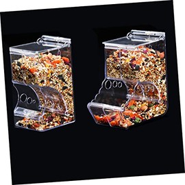 FOMIYES 2 Piezas comedero automatico para Hamster Botella de Agua de Animales pequeños Suministros de Mascotas comedero para Ardillas hámster alimentador automático de acrílico Relleno