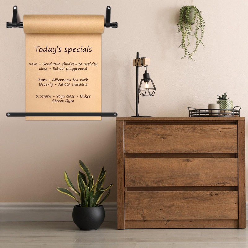 Vicenpal 15.5 Inch Retractable Kraft Paper Roll Holder Dispenser Wall
