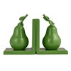 Creative Co-Op 2-Piece Cast Metal Pear Bookends, Green